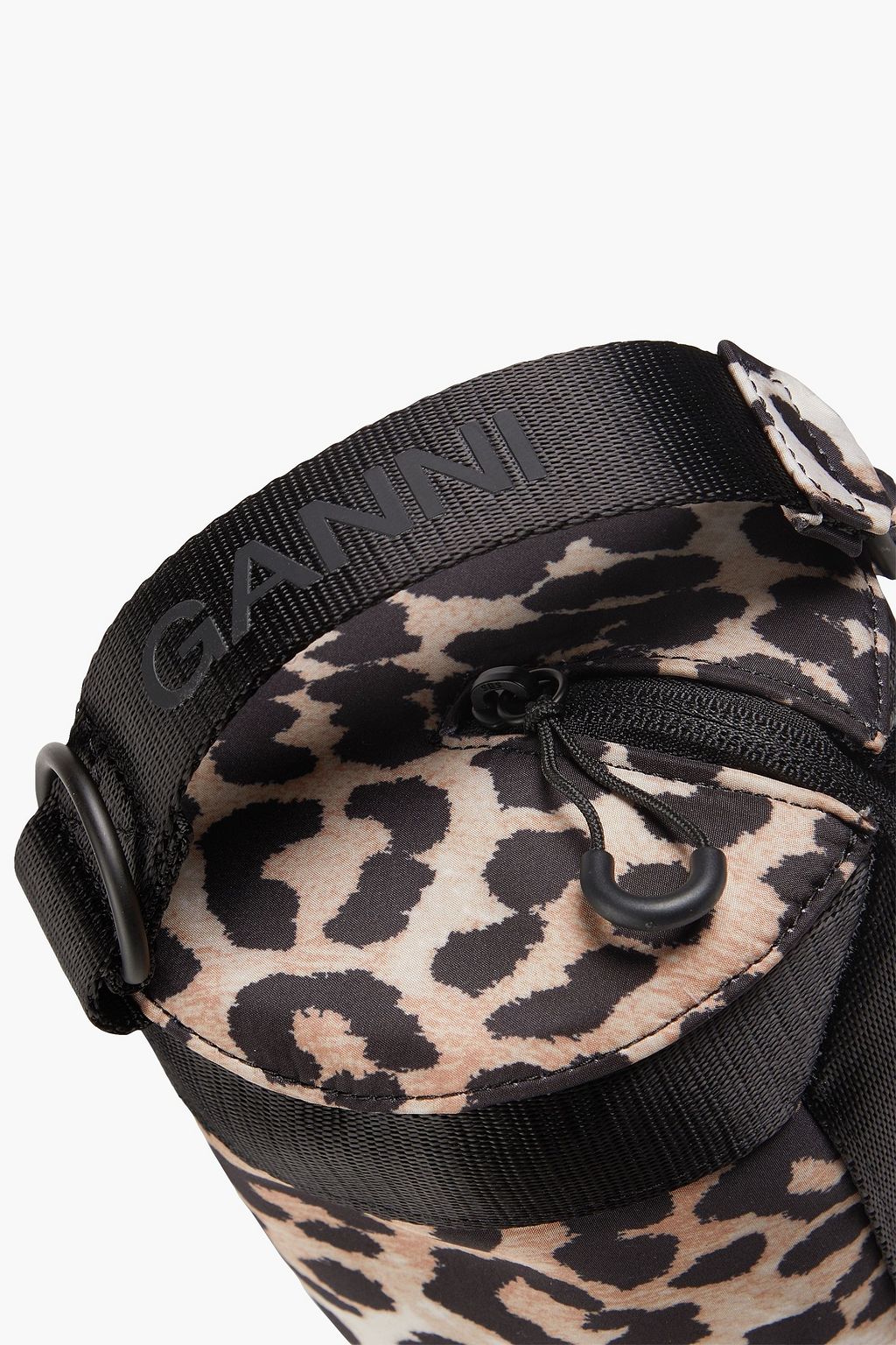 GANNI Leopard-print shell shoulder bag