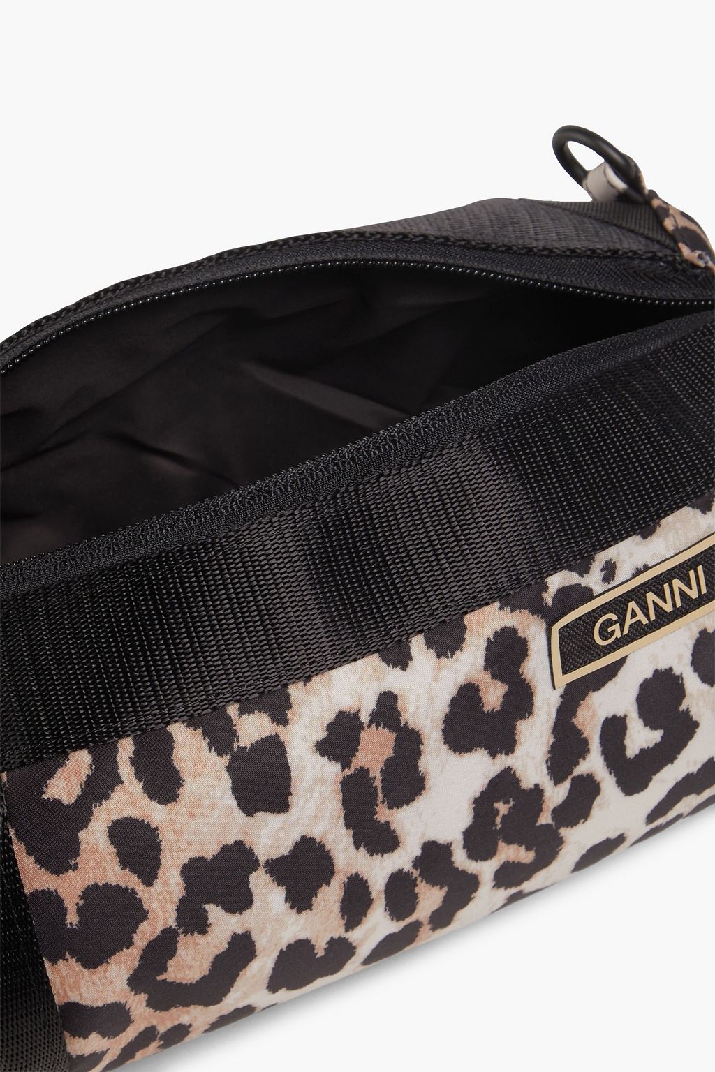 GANNI Leopard-print shell shoulder bag