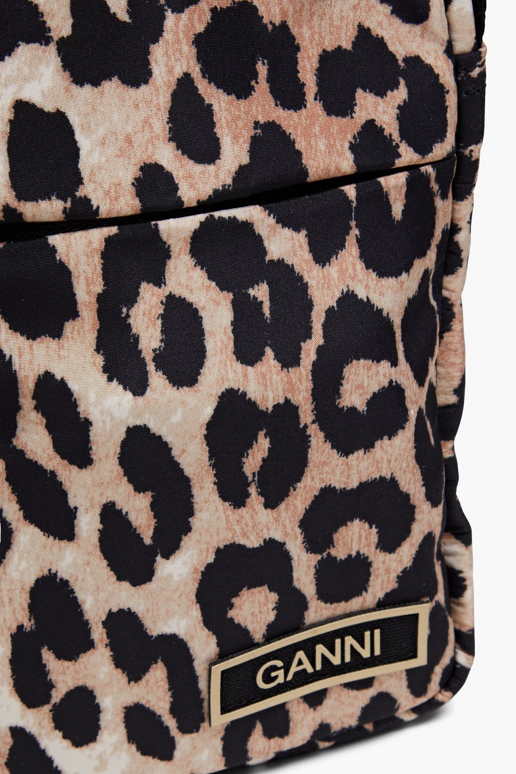 GANNI Festival mini leopard-print shell shoulder bag
