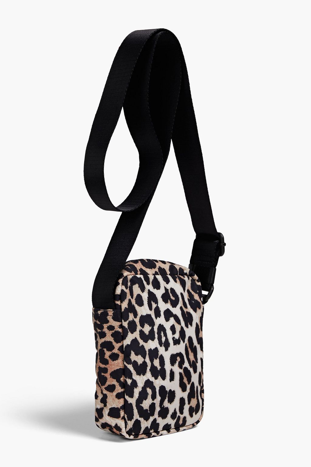 GANNI Festival mini leopard-print shell shoulder bag