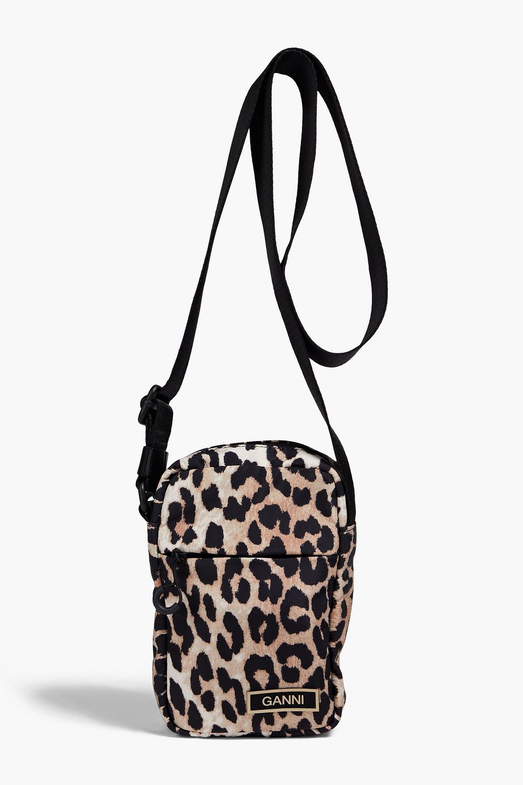 GANNI Festival mini leopard-print shell shoulder bag | THE OUTNET