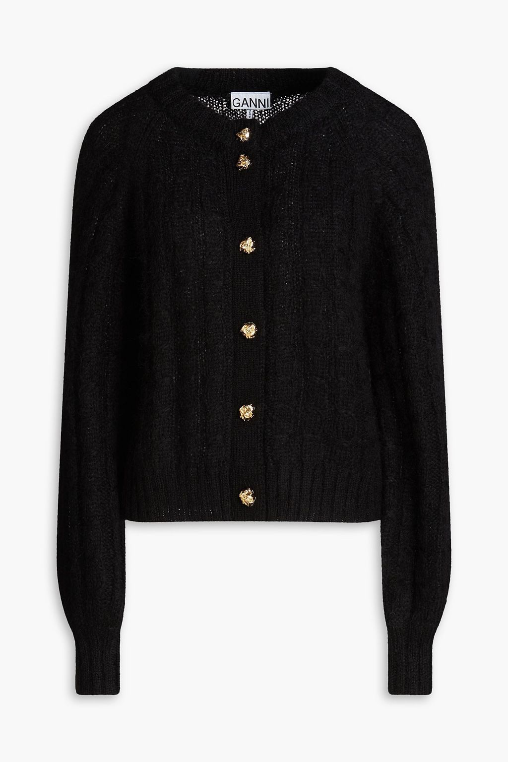 GANNI ケーブルニット モヘア混 カーディガン | THE OUTNET  