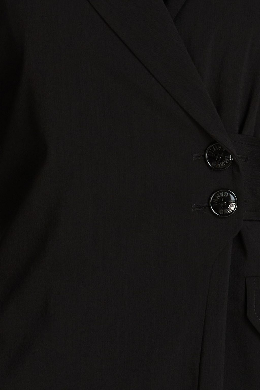 GANNI Double-breasted crepe blazer