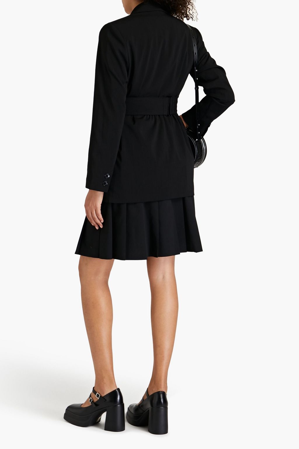 GANNI Double-breasted crepe blazer