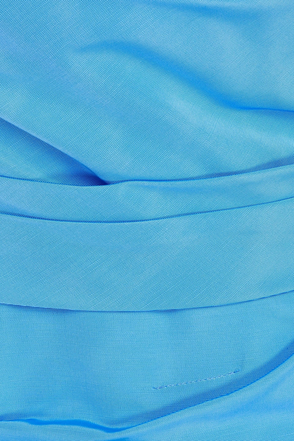 Oscar De La Renta Plissierte Robe Aus Ottoman Aus Einer Baumwollmischung In Azure