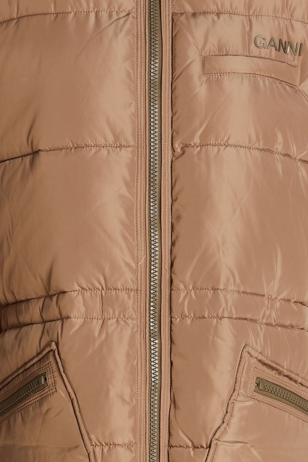 GANNI Quilted shell hooded parka
