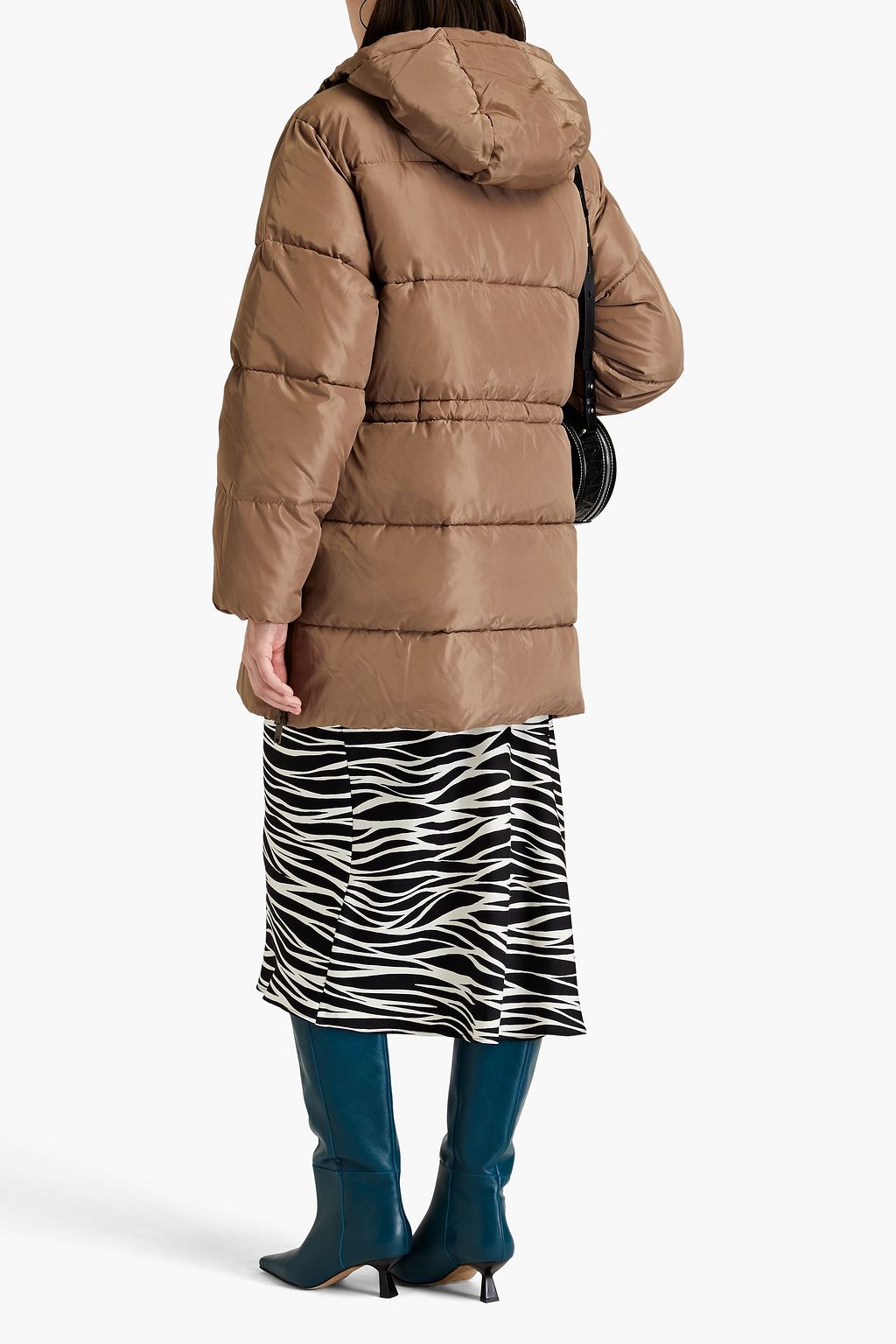 GANNI Quilted shell hooded parka