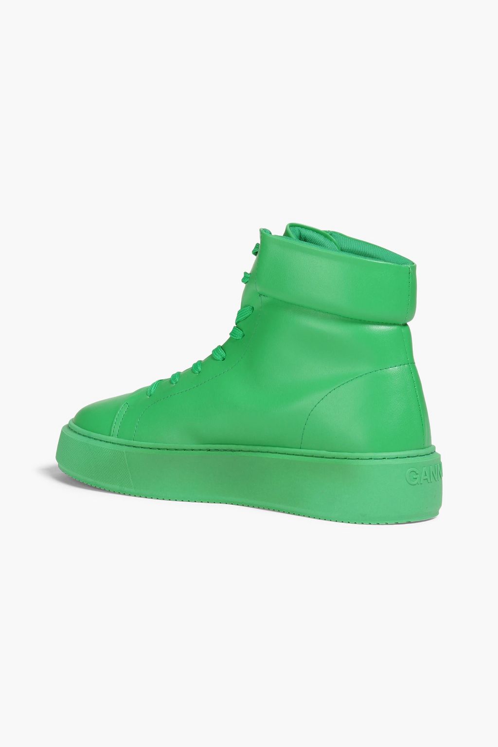 GANNI Faux leather high-top sneakers