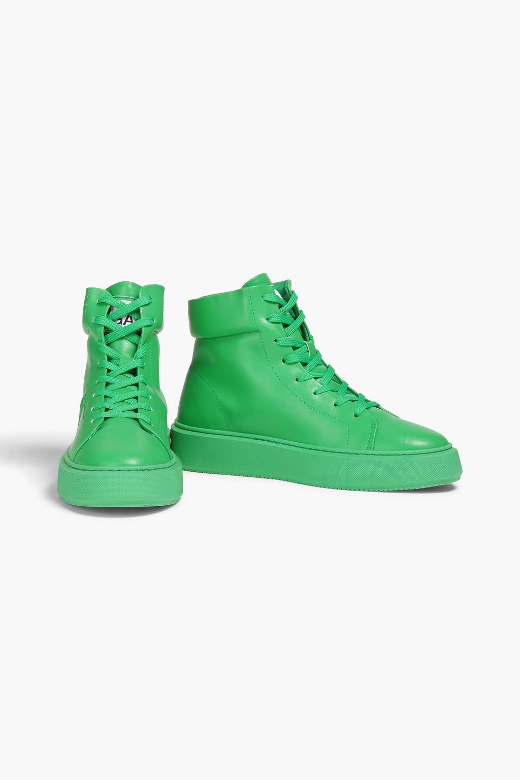 GANNI Faux leather high-top sneakers