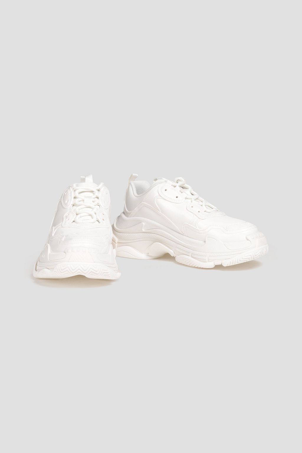 BALENCIAGA Triple S faux patent-leather sneakers