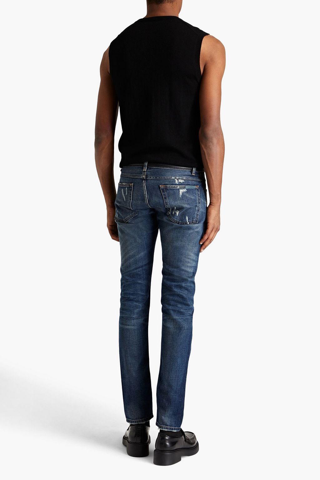 DOLCE&GABBANA Skinny-fit distressed  denim jeans