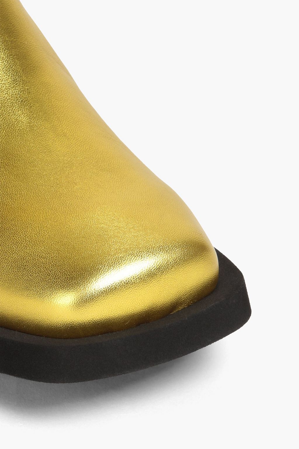 GANNI Metallic leather Chelsea boots