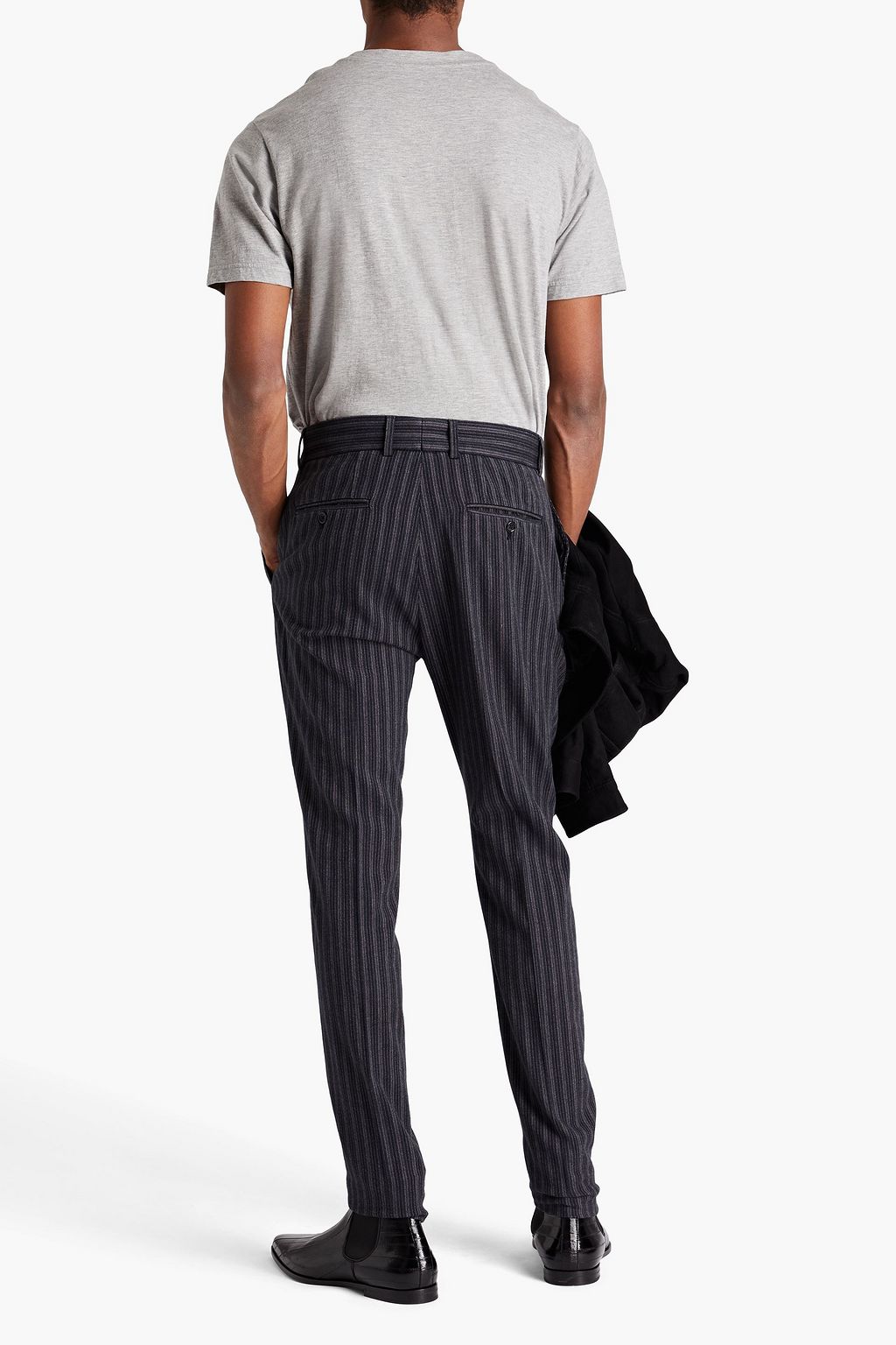 DOLCE&GABBANA Pinstriped cotton-blend pants