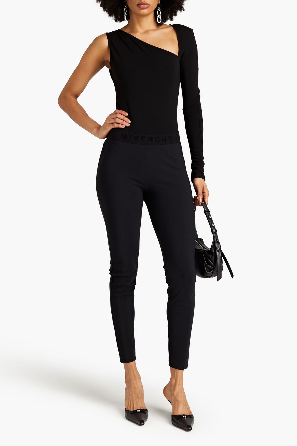 GIVENCHY Asymmetric stretch-crepe bodysuit