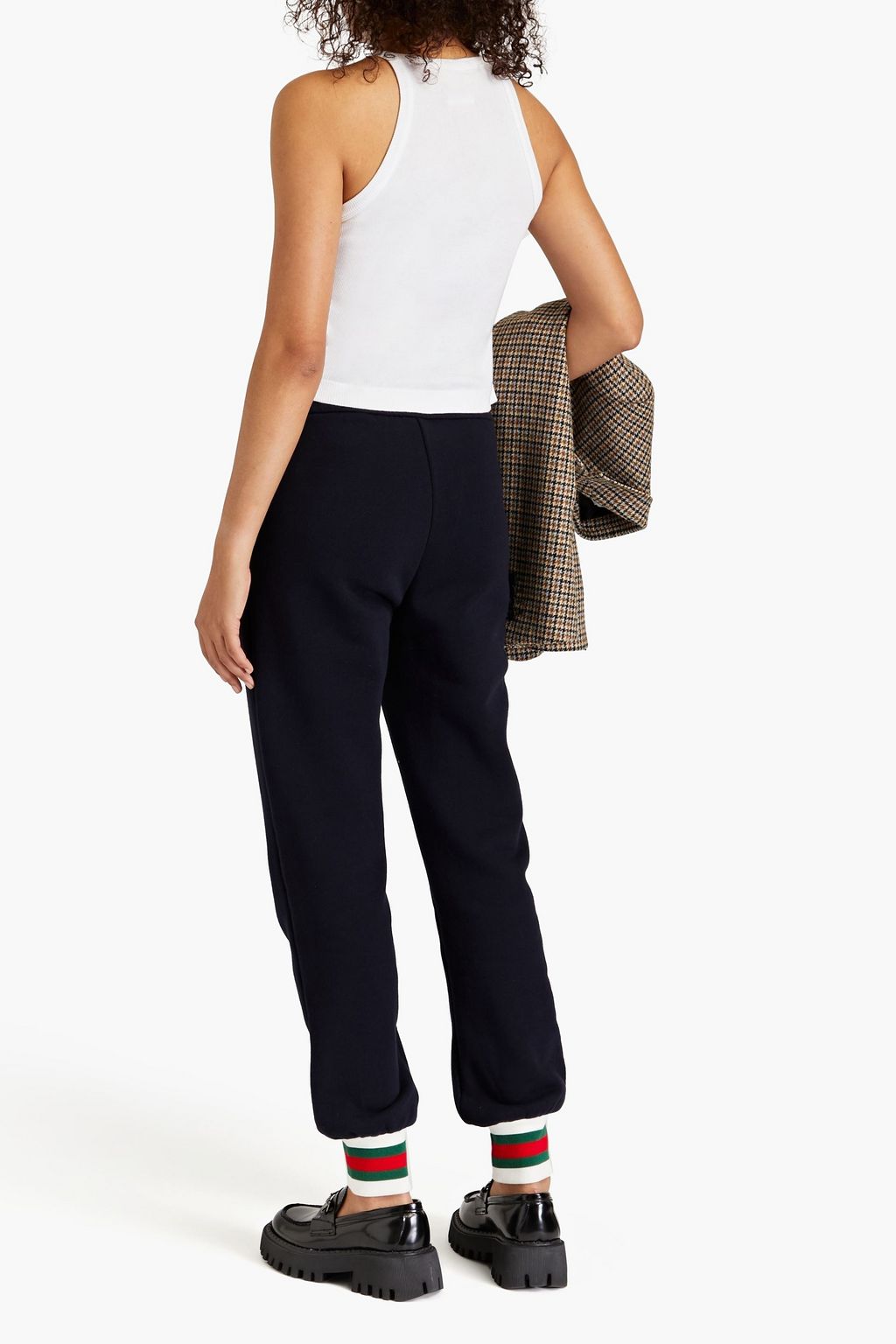 GUCCI French cotton-terry track pants