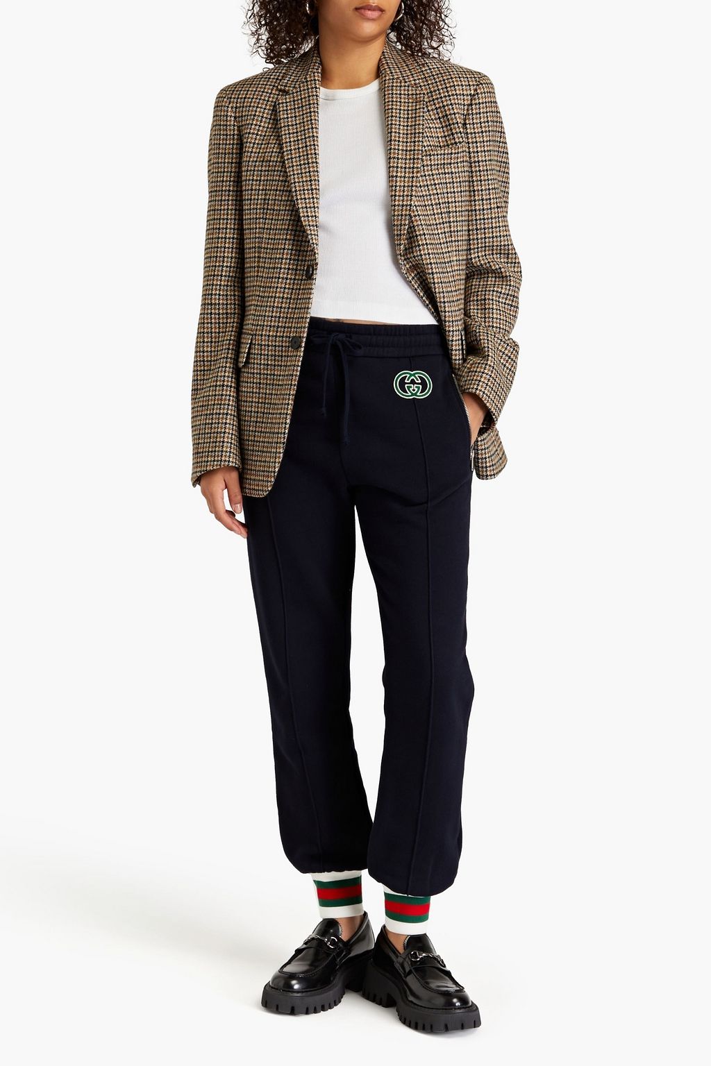 GUCCI French cotton-terry track pants