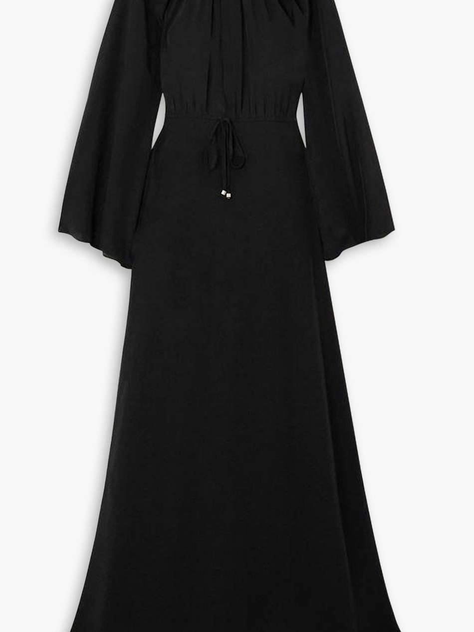 ala belted silk crepe de chine maxi dress