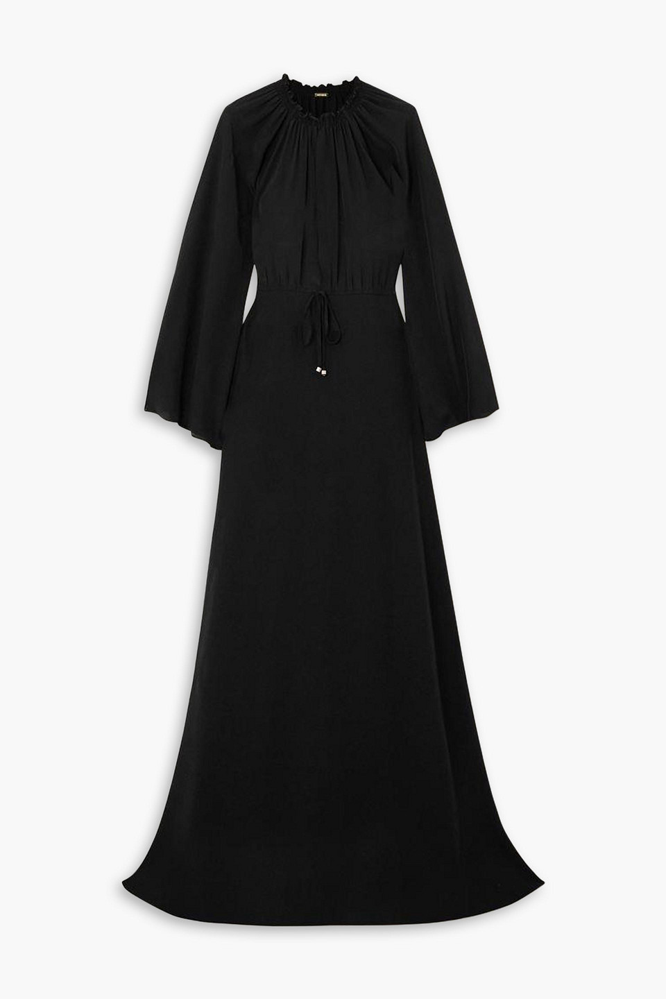 Dodo Bar Or Ala Belted Silk Crepe De Chine Maxi Dress In Brown