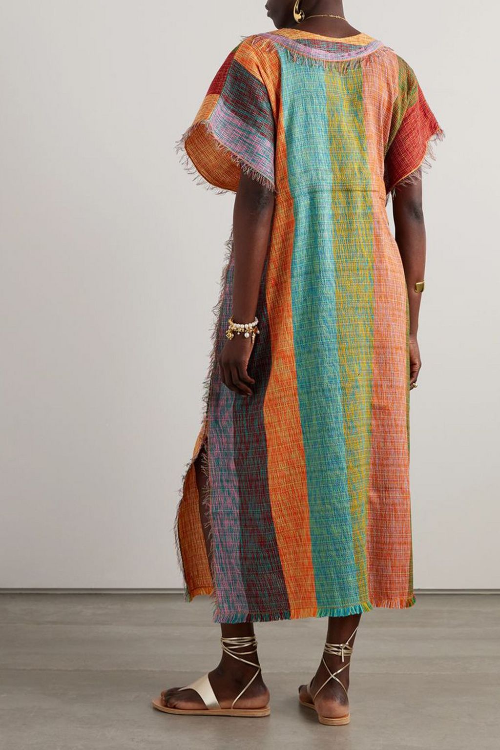 ADMONA Ramzi belted jacquard maxi dress