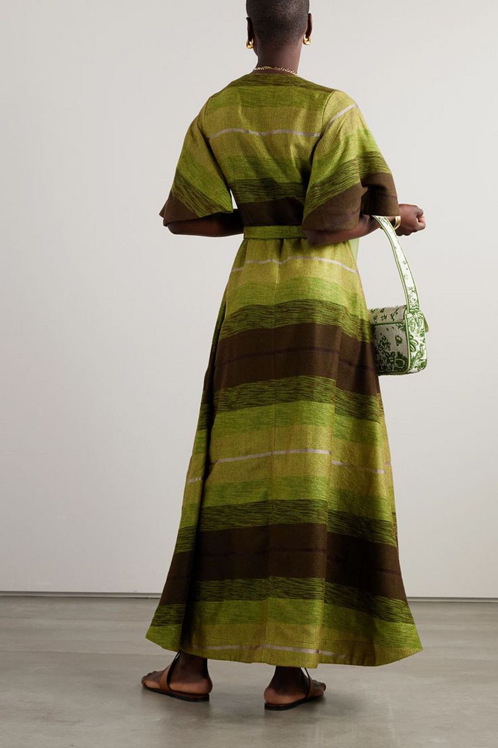 ADMONA Farid belted jacquard maxi dress