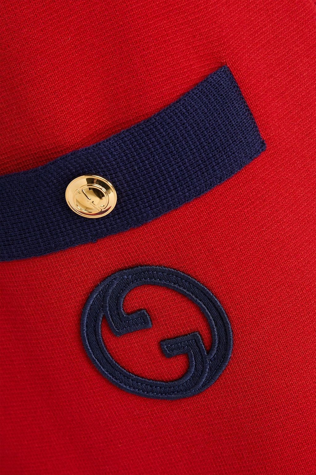 GUCCI Cotton and silk-blend mini skirt
