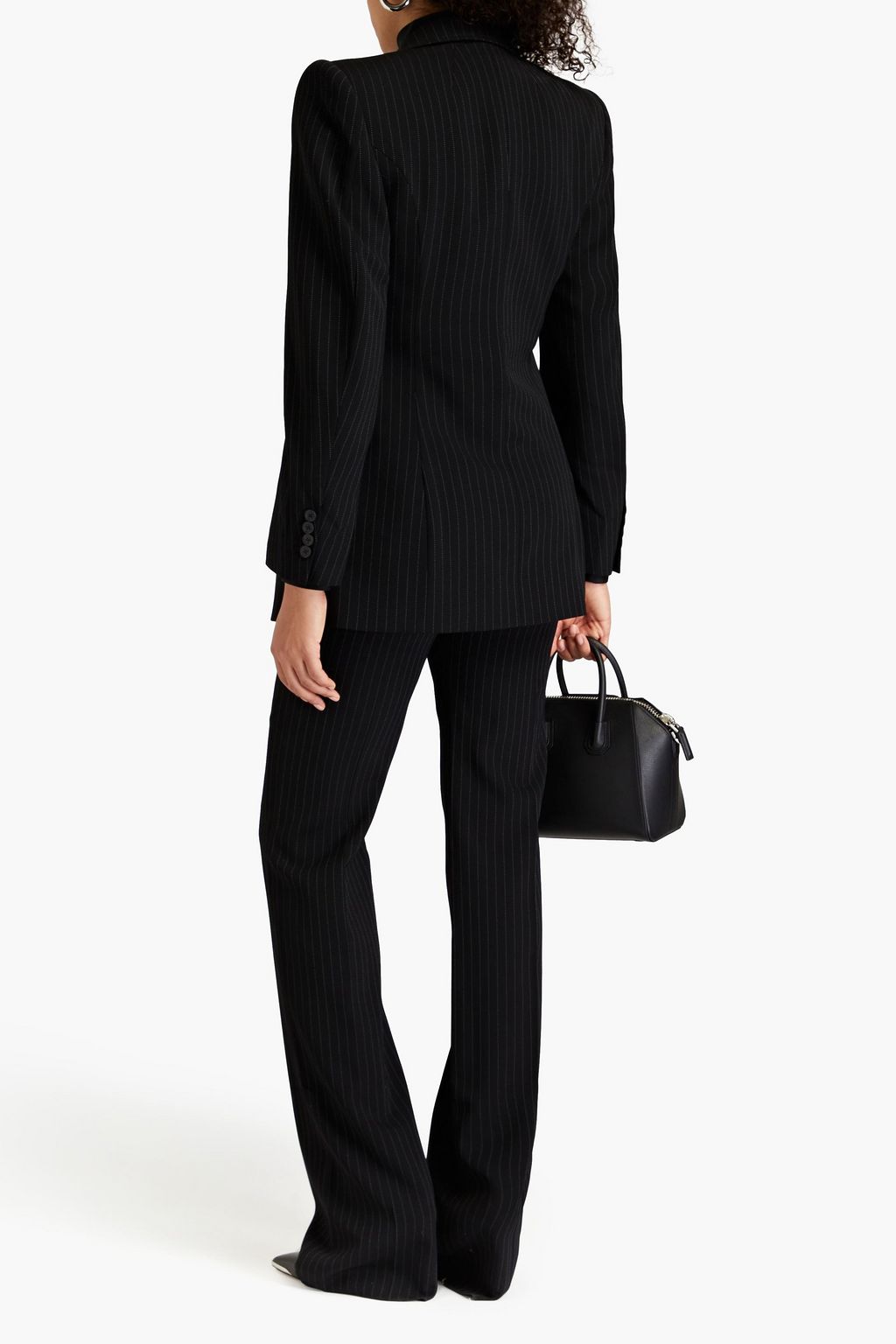 BALENCIAGA Pinstriped stretch wool-twill blazer