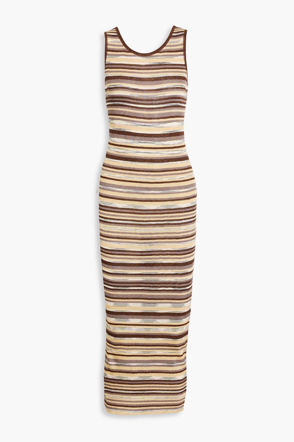 MISSONI Metallic space-dyed ribbed-knit midi dress | THE OUTNET