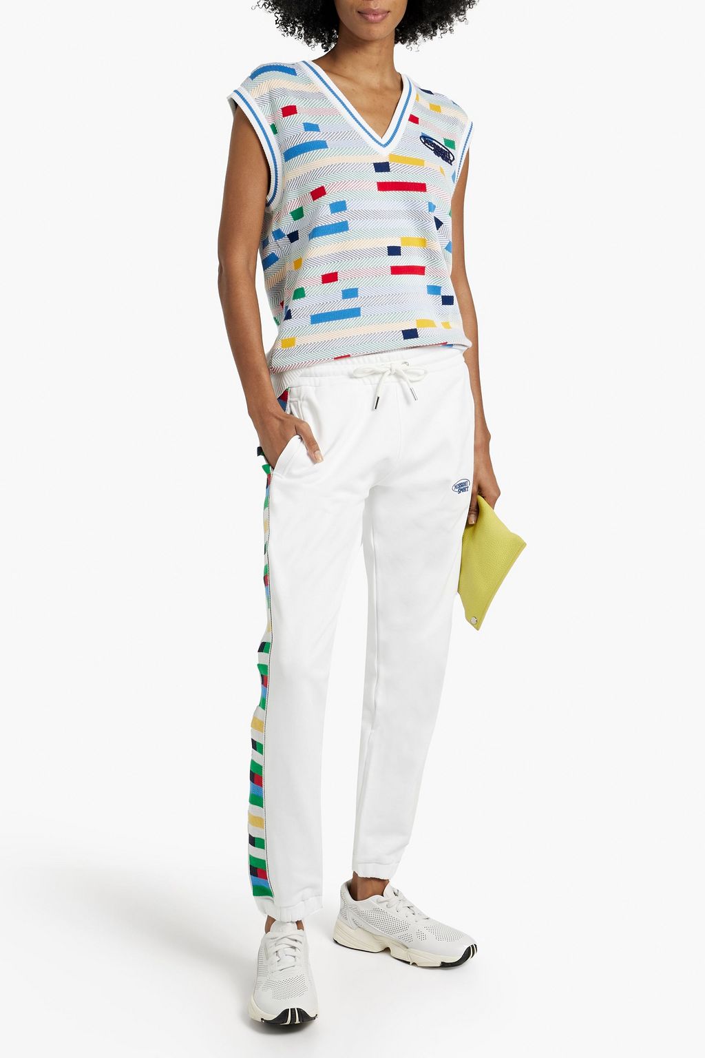 MISSONI Knit-trimmed French cotton-terry track pants