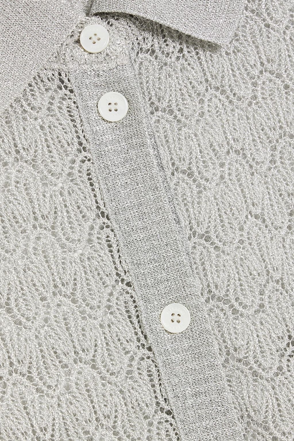 MISSONI Metallic crochet-knit shirt