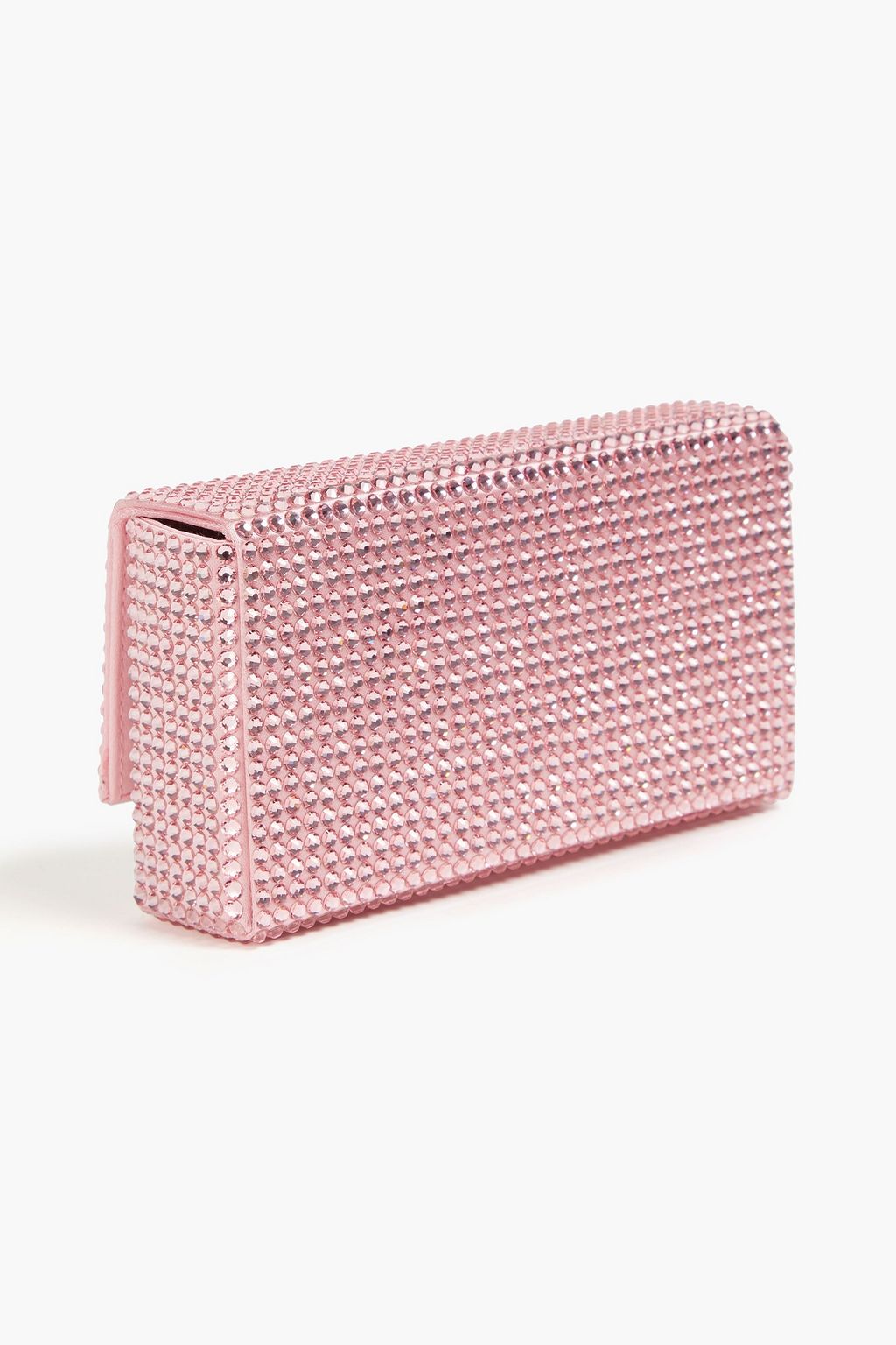 AMINA MUADDI Paloma crystal-embellished satin clutch