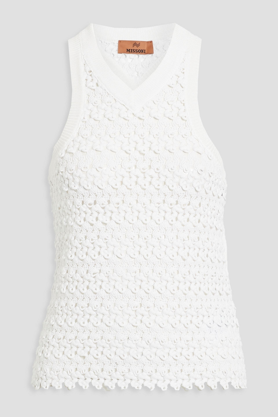 Missoni Crochet Tank In White