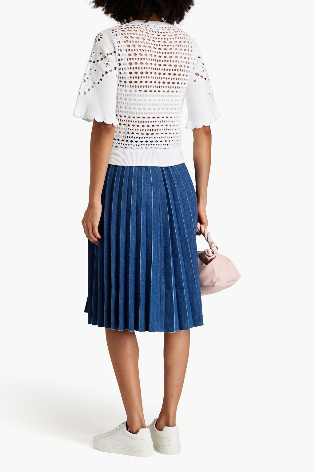 REDVALENTINO بلوزة مصنوعة من القطن بتطريز إنجليزي