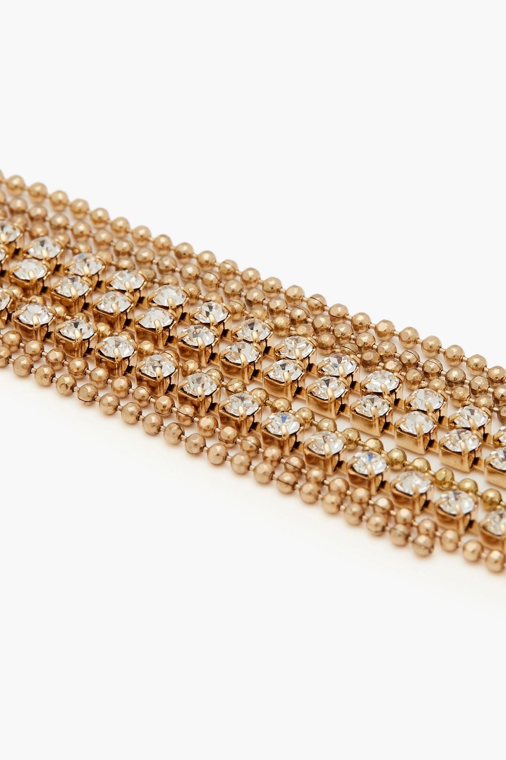 ROSANTICA Fringed gold-tone crystal earrings
