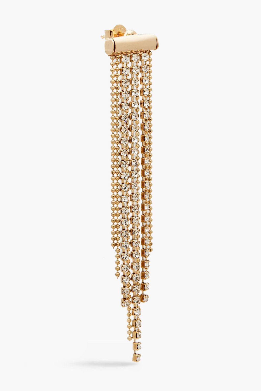 ROSANTICA Fringed gold-tone crystal earrings