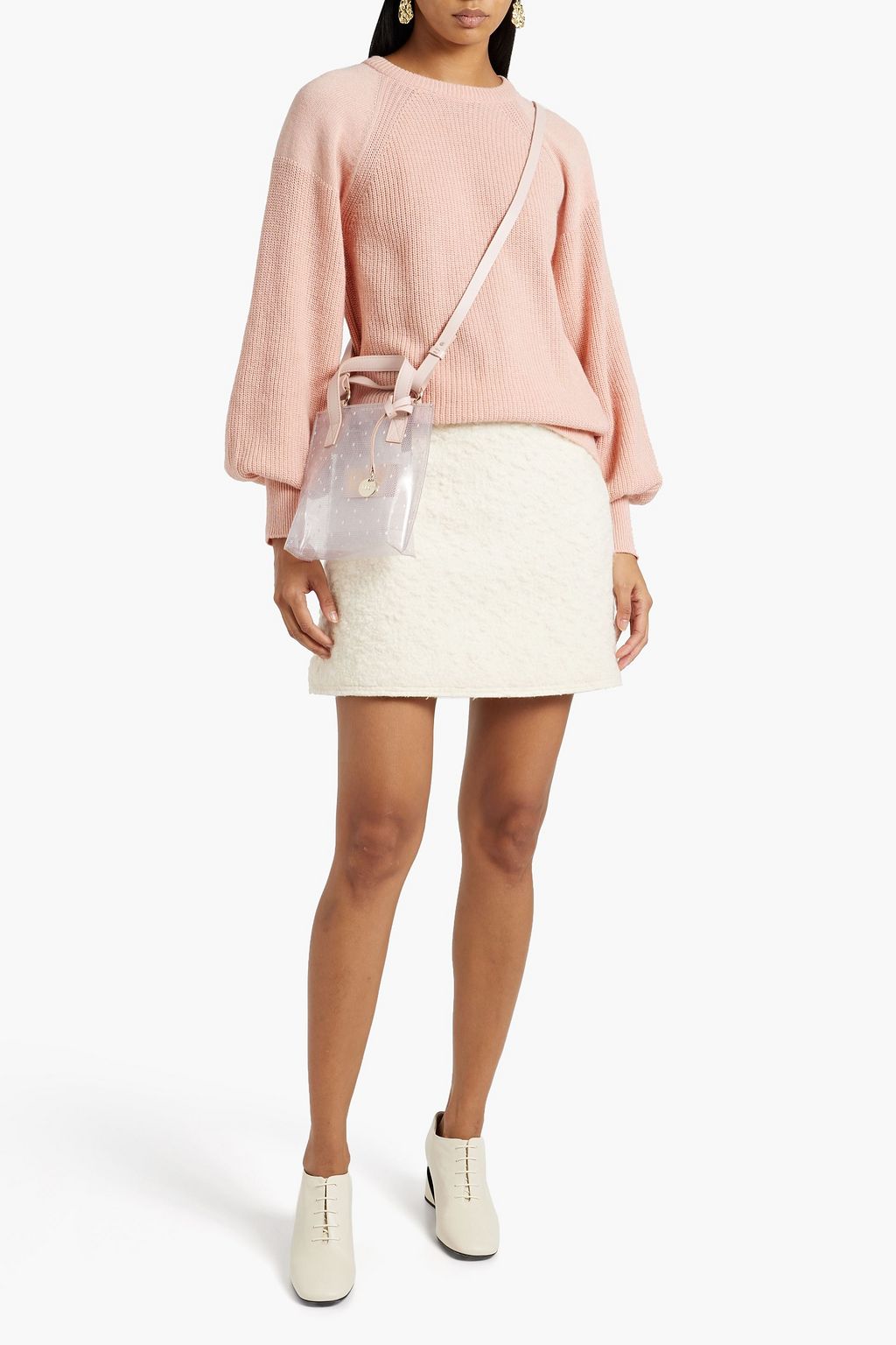 REDVALENTINO كنزة من نسيج محبوك بنمط مضلّع