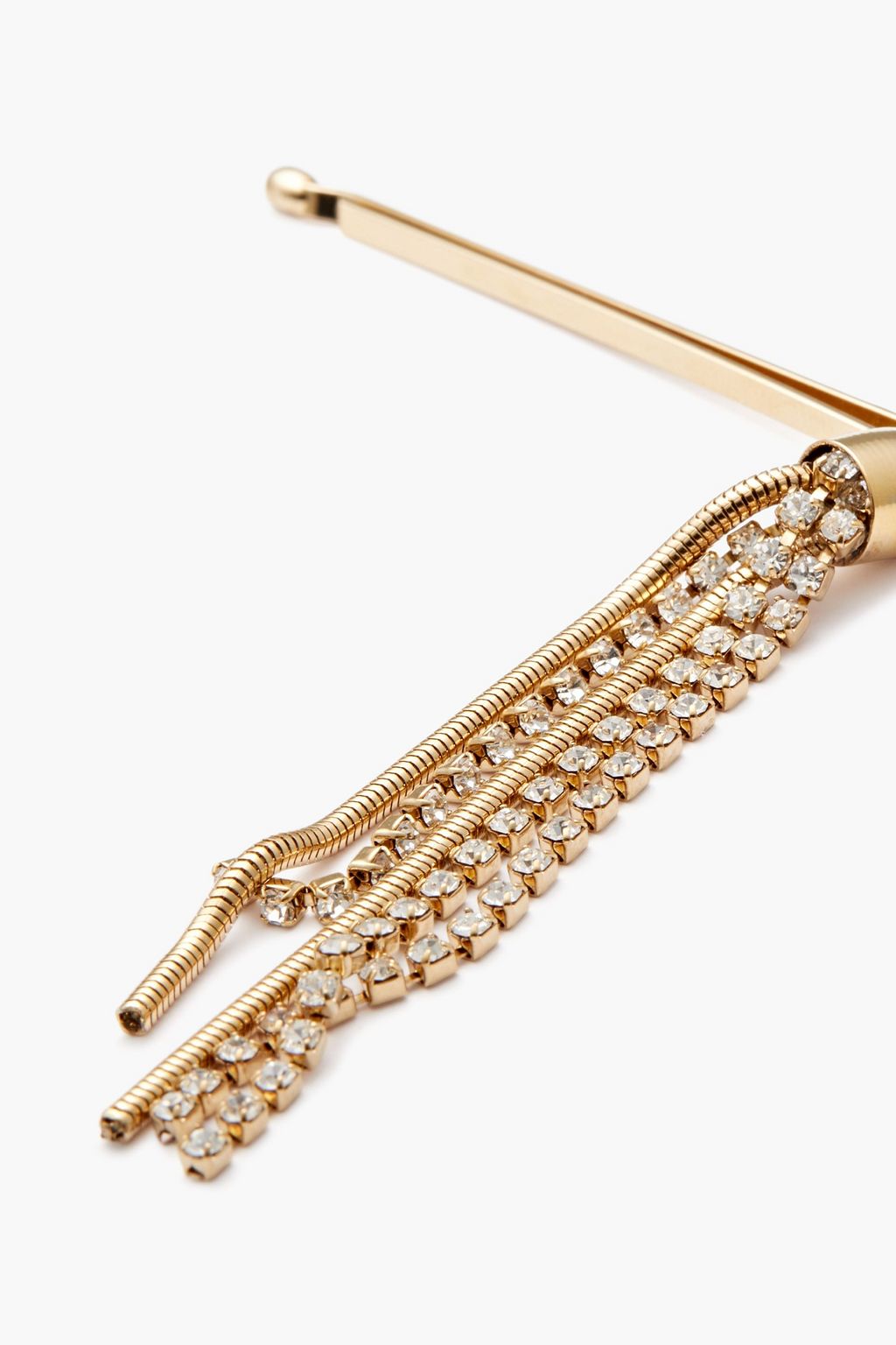 ROSANTICA Fringed gold-tone crystal hair clip