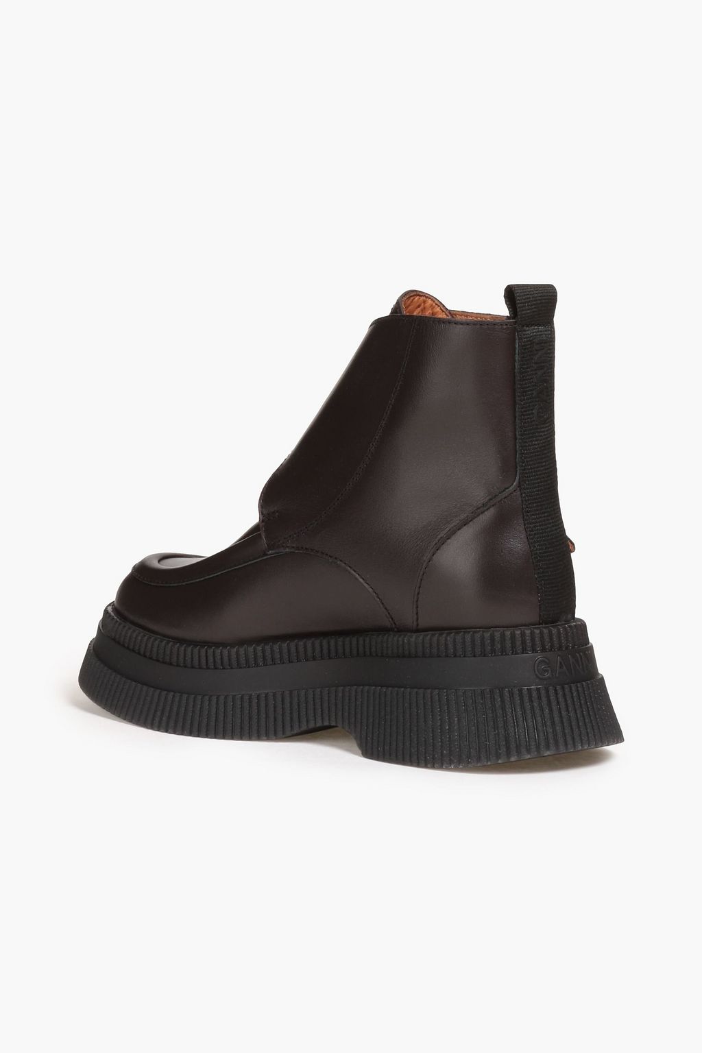 GANNI Buckled leather ankle boots