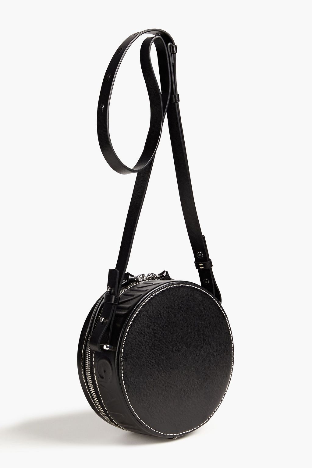 GANNI Banner Roll embossed leather shoulder bag