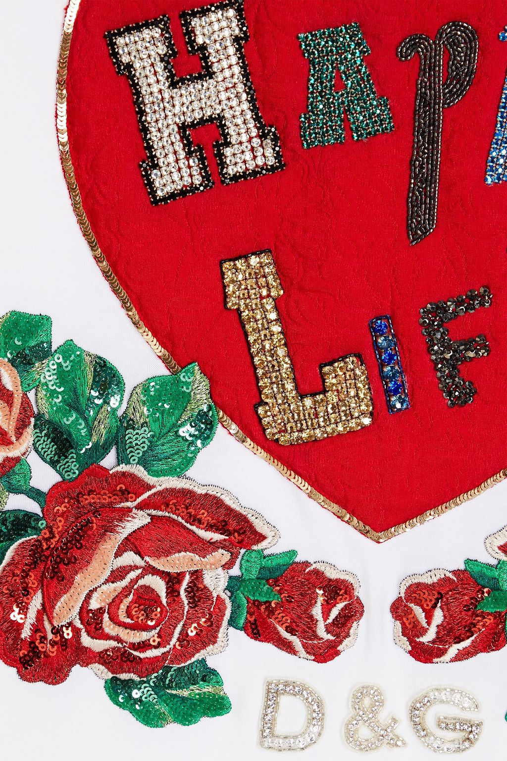 DOLCE&GABBANA تي شيرت مصنوع من قطن جيرسي بتصميم مزركش