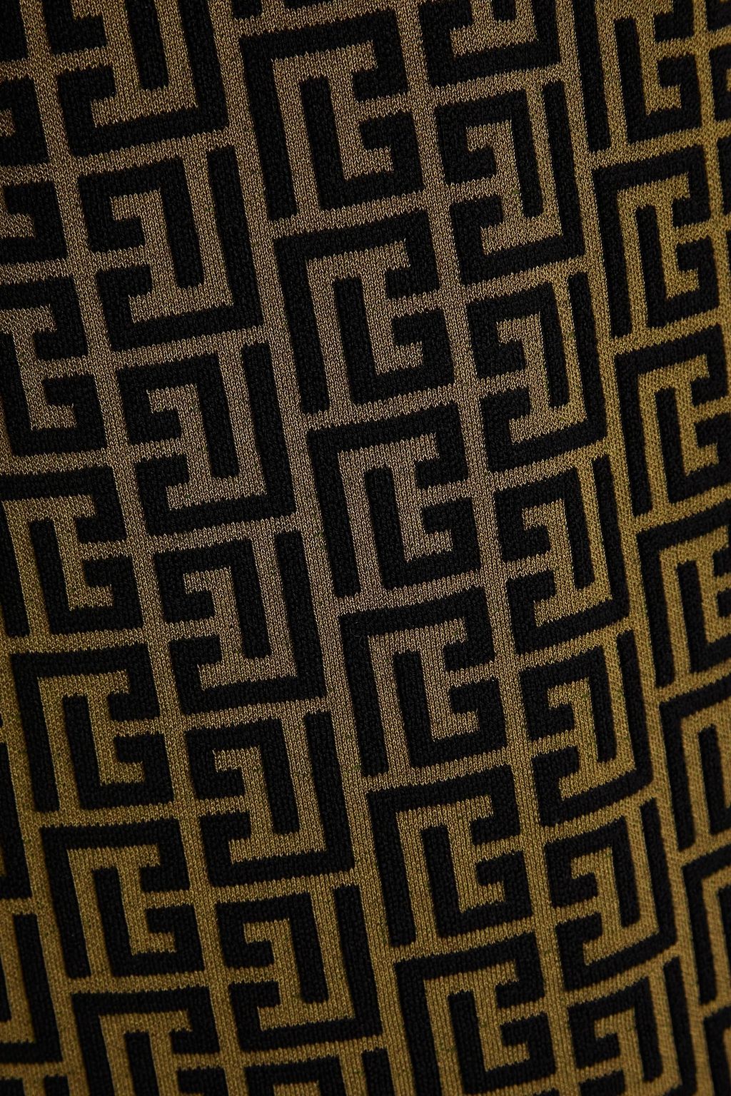 BALMAIN Jacquard-knit mini dress