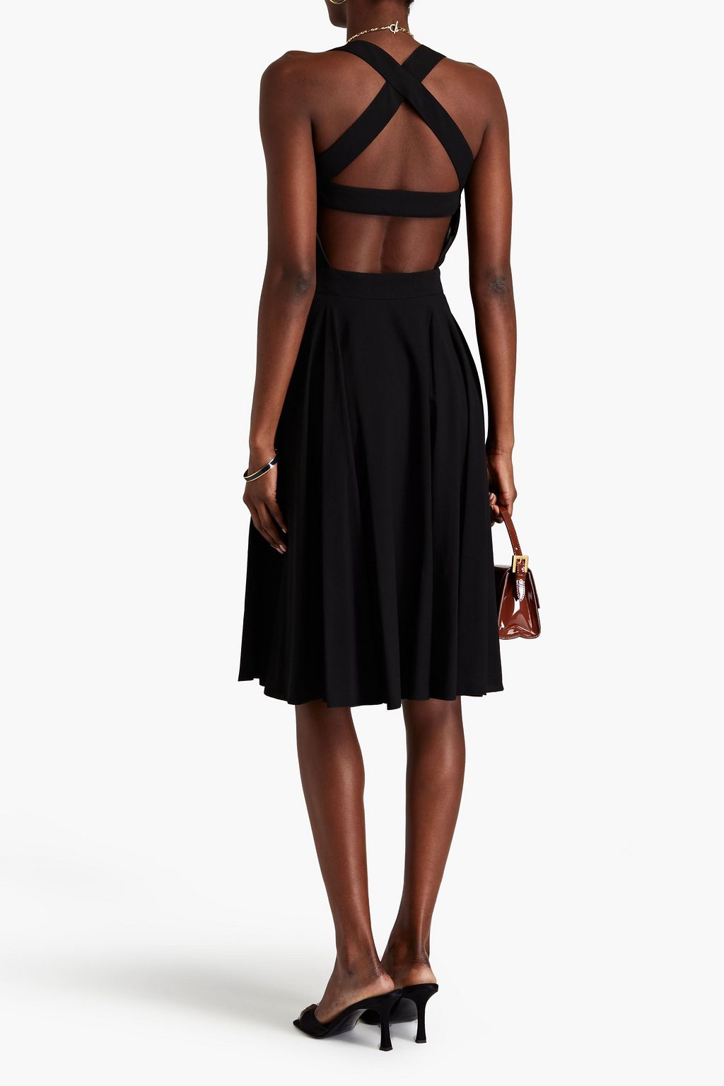 DOLCE&GABBANA Fluted crepe midi dress