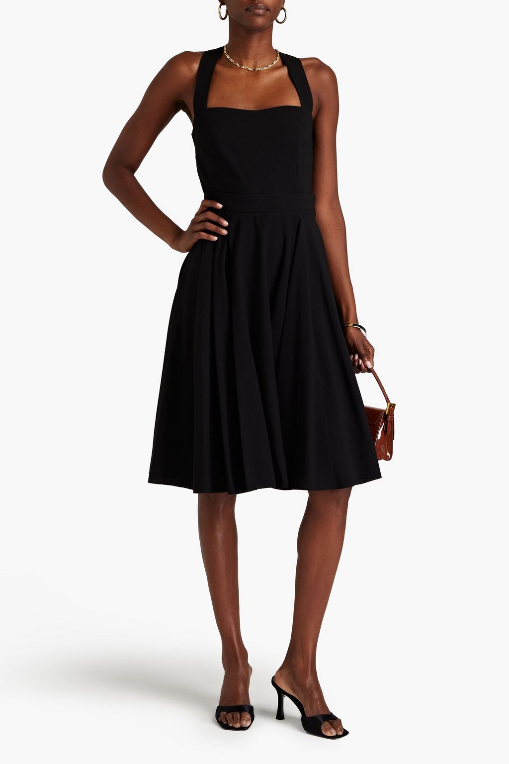 DOLCE&GABBANA Fluted crepe midi dress