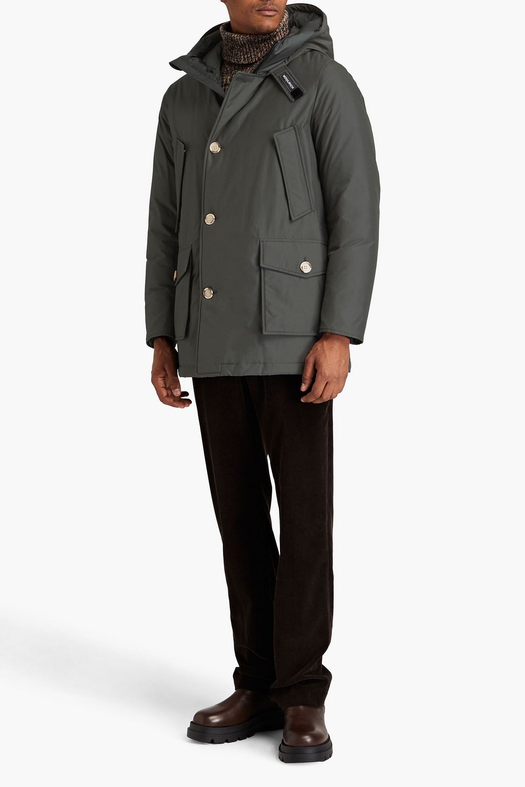 WOOLRICH Cotton-blend shell hooded parka