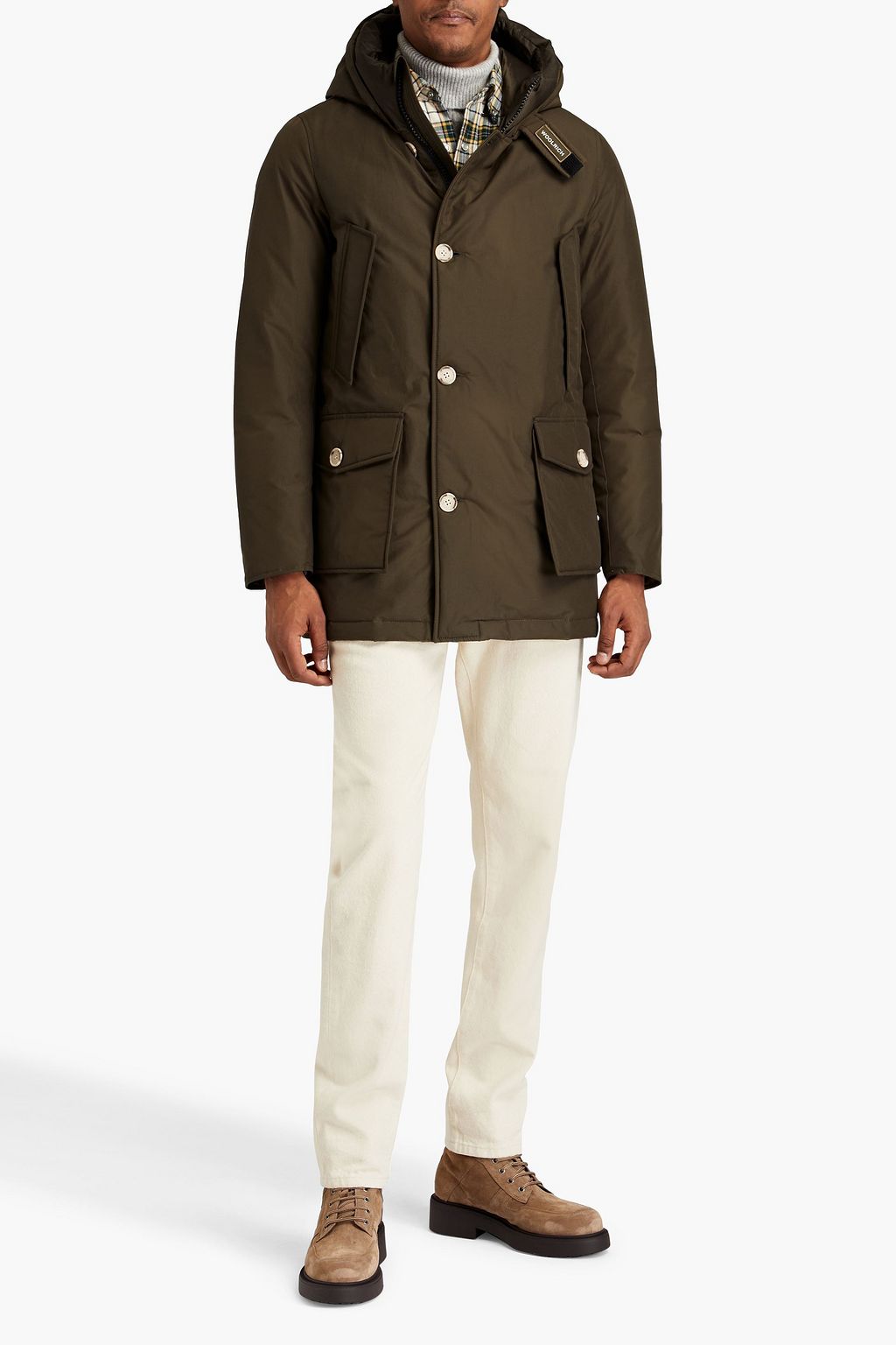 WOOLRICH Cotton-blend shell hooded parka