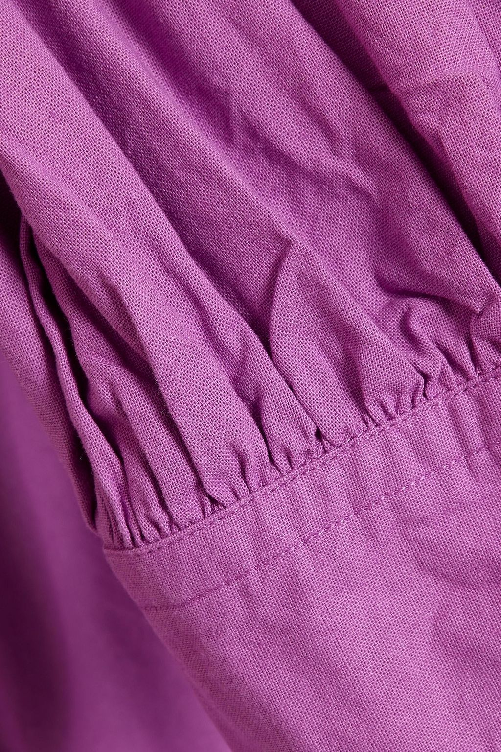 MARANT ÉTOILE Okina pintucked cotton-voile blouse