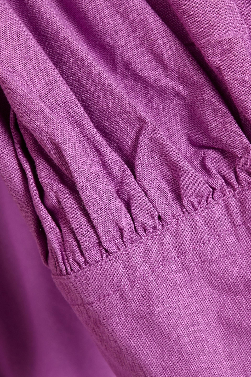 Shop Isabel Marant Étoile Okina Pintucked Cotton-voile Blouse In Magenta