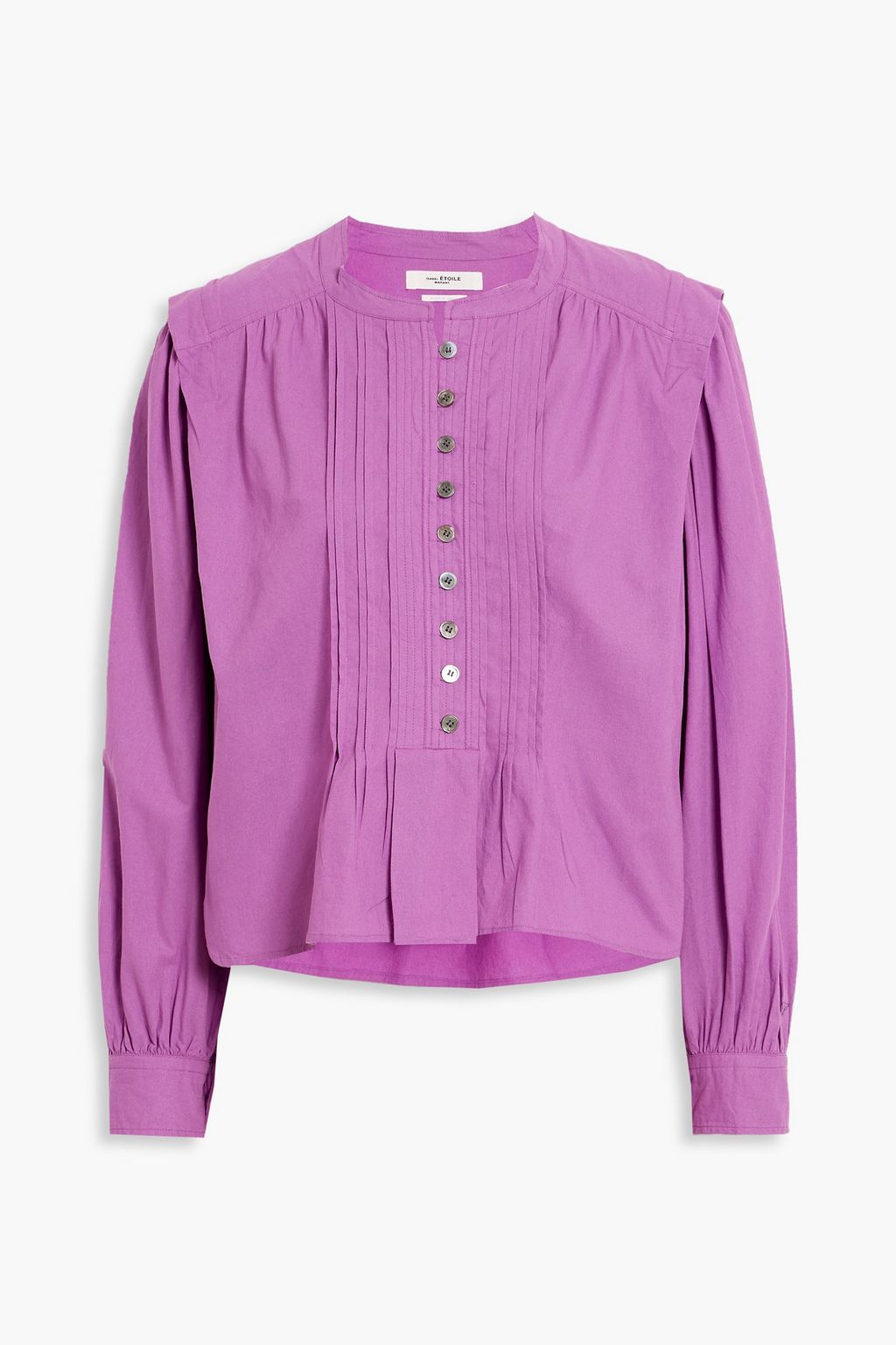 MARANT ÉTOILE Okina pintucked cotton-voile blouse | THE OUTNET