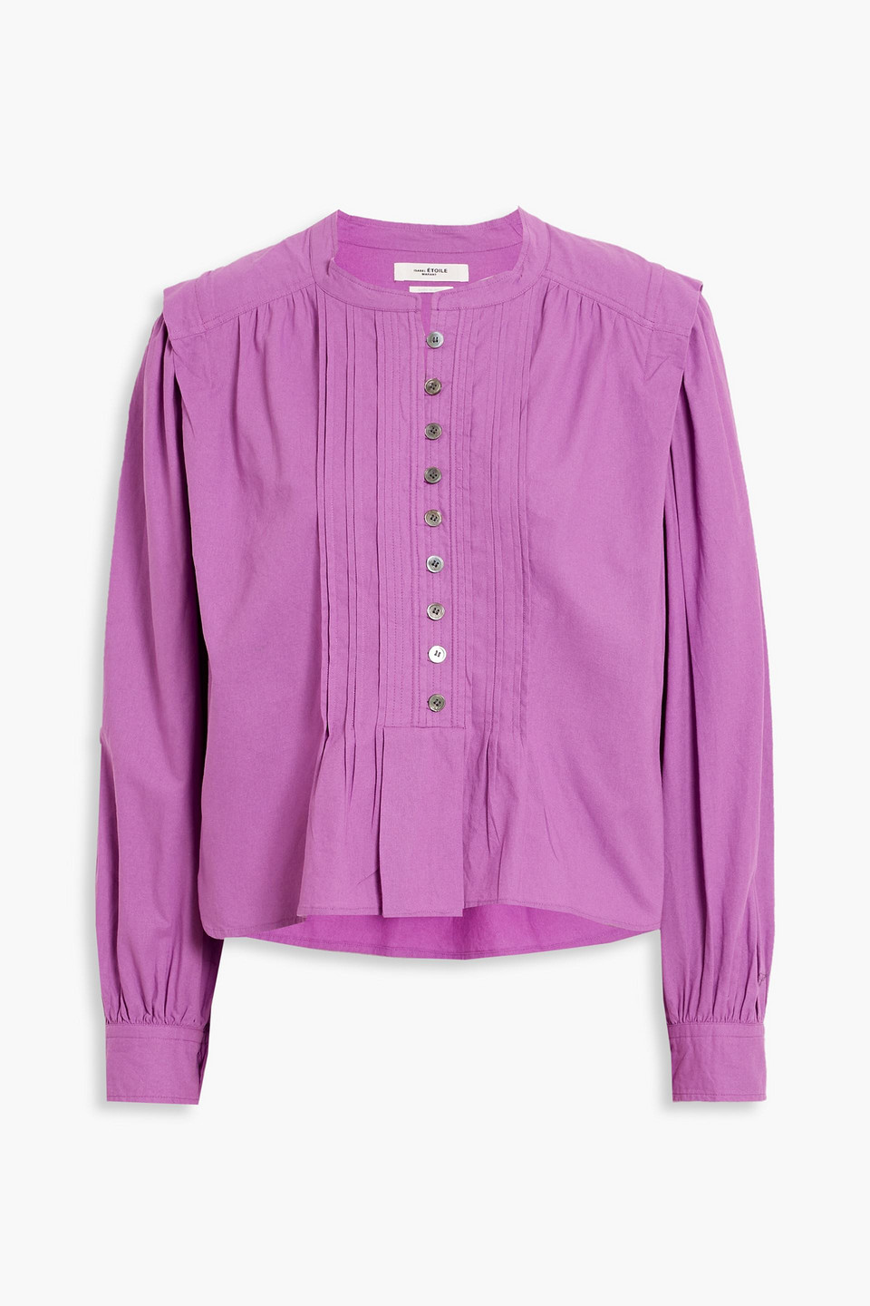 Isabel Marant Étoile Okina Pintucked Cotton-voile Blouse In Magenta