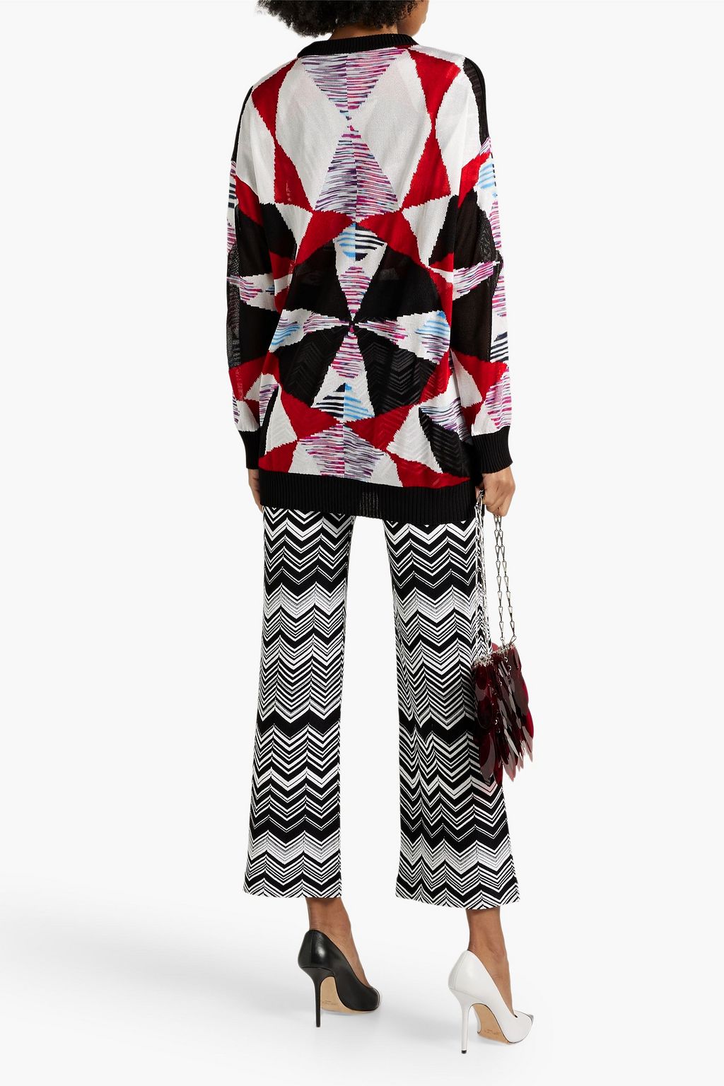 MISSONI كارديغان من نسيج بحبكة كروشيه