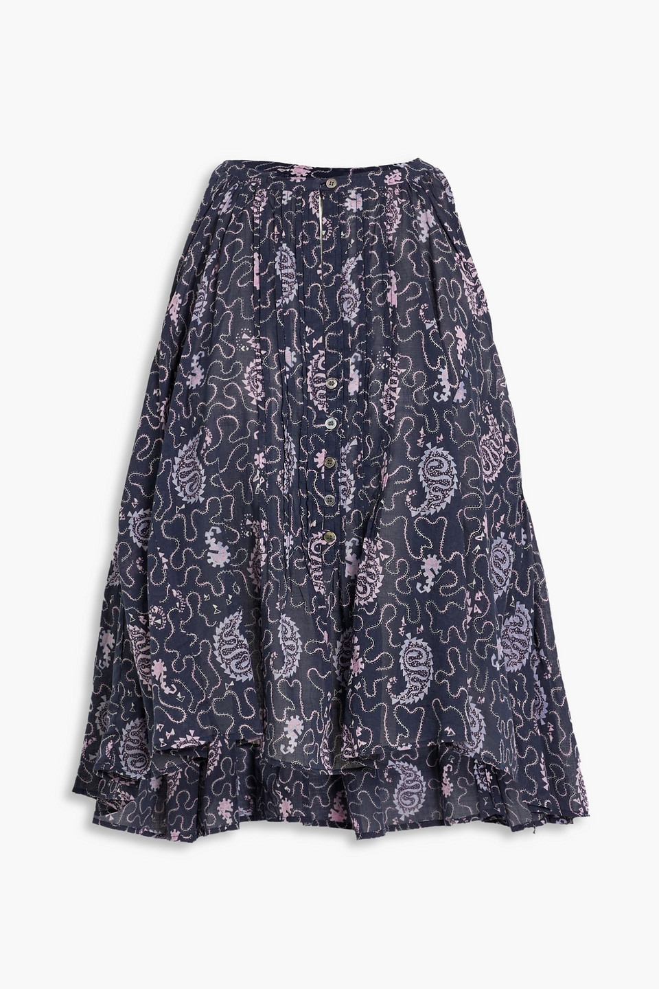 Isabel Marant Étoile Abiti Printed Cotton Top In Navy